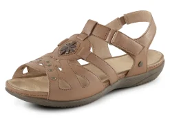 ELENA EDEN Schuhe|Damenschuhe>Sandale mit Ziernieten und Lederdurchzügen