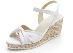 ELENA EDEN Damenschuhe|Schuhe>, schicke Damen-Sandaletten, Weite G, aus Leder WEISS