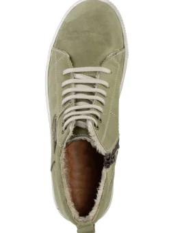 ELENA EDEN Damenschuhe|Schuhe></noscript>Schnür-Bootie aus Nubukleder, mit Leder-Applikation