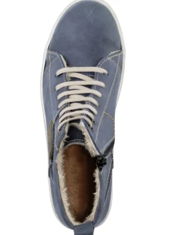 ELENA EDEN Damenschuhe|Schuhe></noscript>Schnür-Bootie aus Nubukleder, mit Leder-Applikation