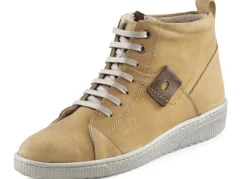 ELENA EDEN Damenschuhe|Schuhe></noscript>Schnür-Bootie aus Nubukleder, mit Leder-Applikation