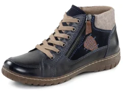 ELENA EDEN Schuhe|Damenschuhe>Schnür-Bootie aus Leder-Materialmix