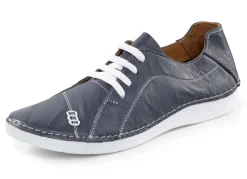 ELENA EDEN Schuhe|Damenschuhe>Schnürschuh mit Knitter-Struktur und Zier-Nähten