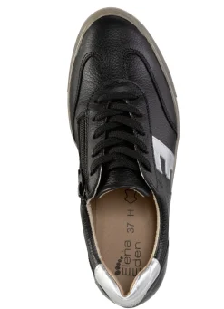 ELENA EDEN Damenschuhe|Schuhe></noscript>Schnür-Sneaker aus genarbtem Nappaleder