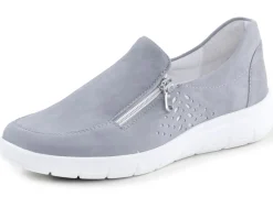 ELENA EDEN Schuhe|Damenschuhe>Slipper aus hochwertigem Veloursleder mit Zier-Perforation