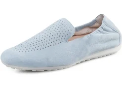 ELENA EDEN Schuhe|Damenschuhe>Slipper aus weichem Veloursleder mit luftiger Perforation
