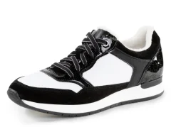 ELENA EDEN Schuhe|Damenschuhe>Sneaker aus Nappa-und Veloursleder SCHWARZ-WEISS