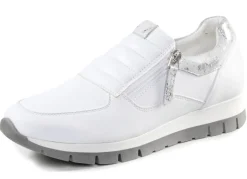 ELENA EDEN Schuhe|Damenschuhe>Sneaker aus Nappaleder und silbergrau geprägtem Veloursleder