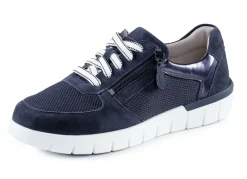 ELENA EDEN Schuhe|Damenschuhe>Sneaker aus Veloursleder und luftigem Textilmaterial MARINE