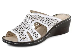 ELENA EDEN Damenschuhe|Schuhe>, sommerliche Damen-Pantoletten, aus Leder