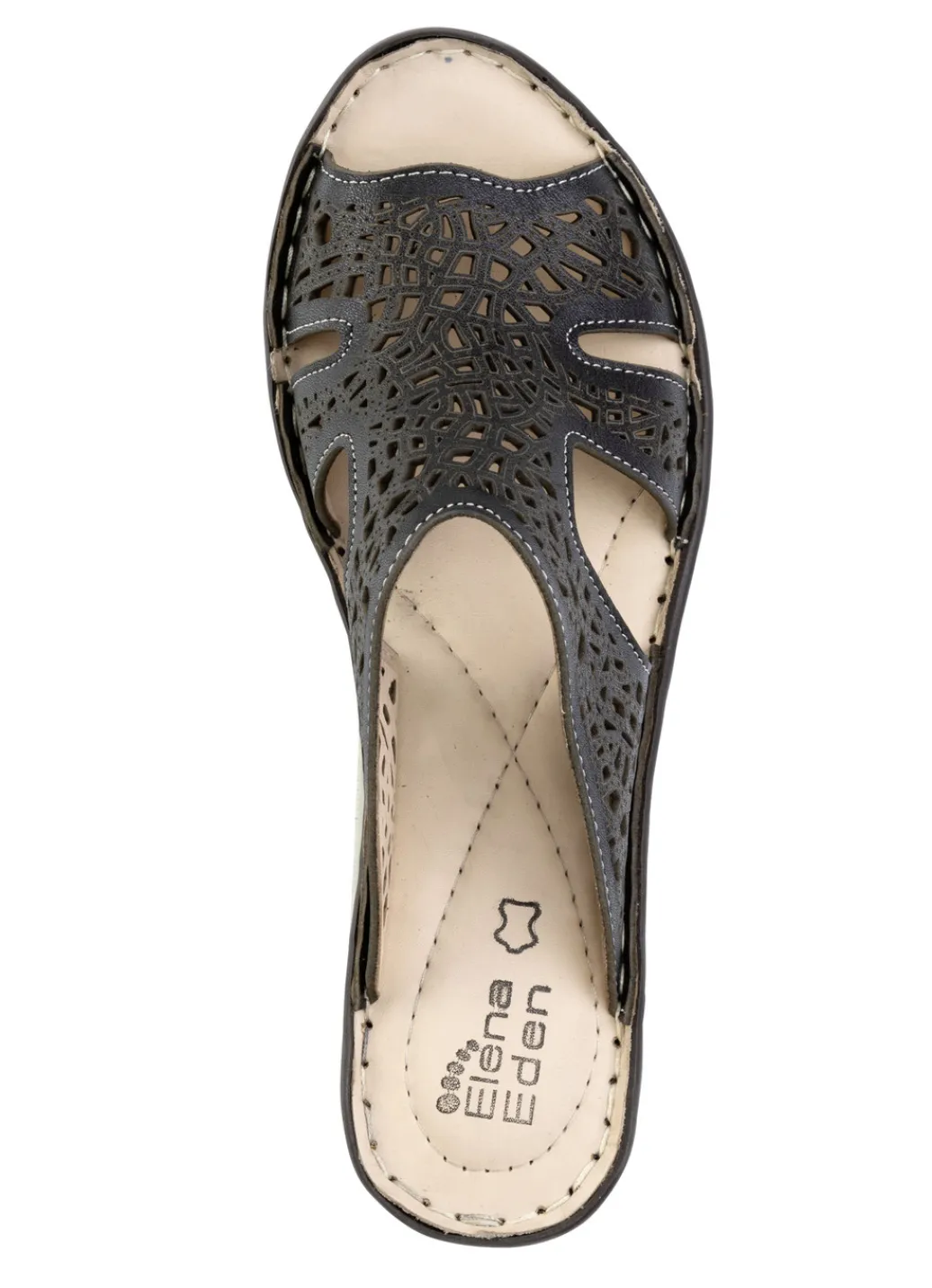 ELENA EDEN Damenschuhe|Schuhe>, sommerliche Damen-Pantoletten, aus Leder