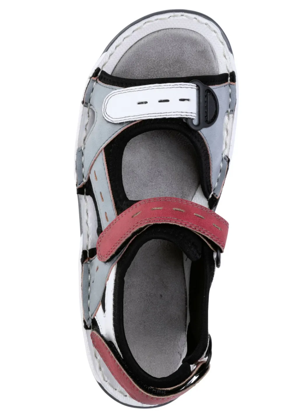 ELENA EDEN Damenschuhe|Schuhe>, sportliche Damen-Trekkingsandalen, Weite G, mit Klettverschluss BLEU-WEISS-ROT