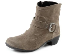 ELENA EDEN Damenschuhe|Schuhe>Stiefelette mit flotter Raffung und Zier-Schließe