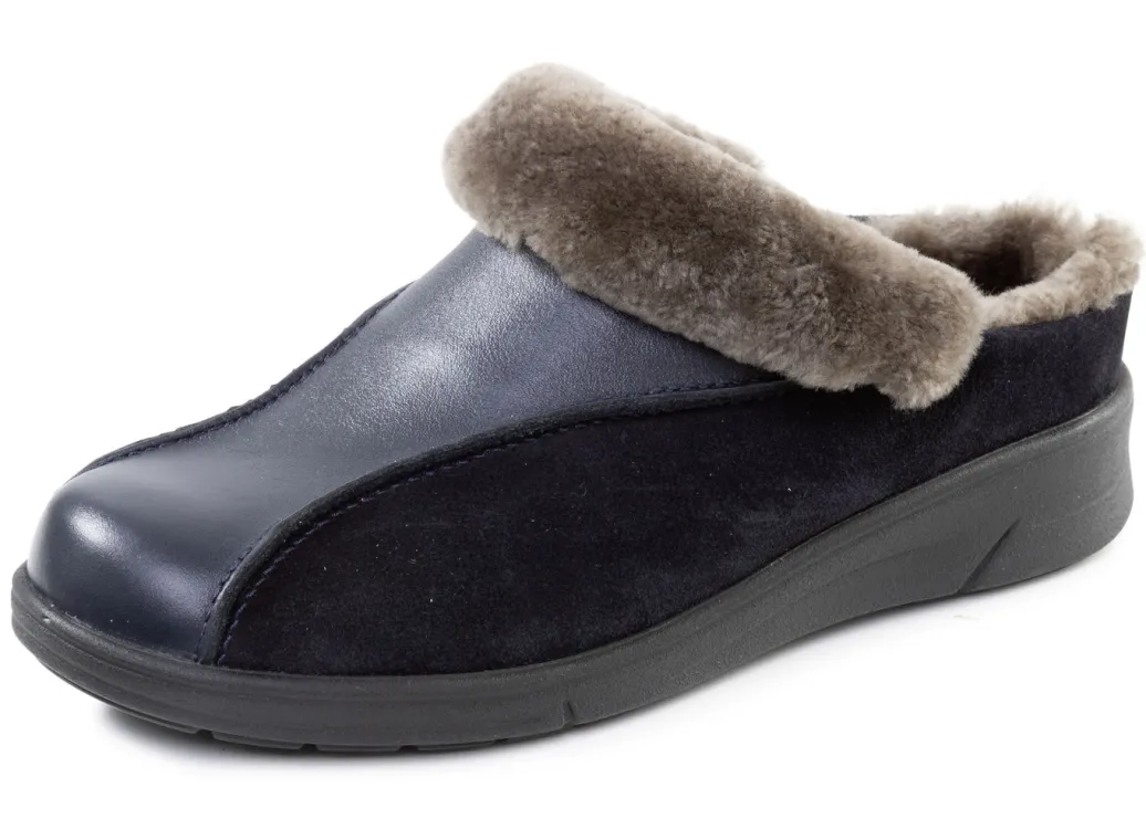 ELENA EDEN Schuhe|Damenschuhe>, warme Damen-Hausschuhe, Weite H, mit Lammfell