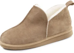 ELENA EDEN Damenschuhe|Schuhe>, warme Damen-Hausschuhe, Weite G, mit Lammfell TABAKBRAUN