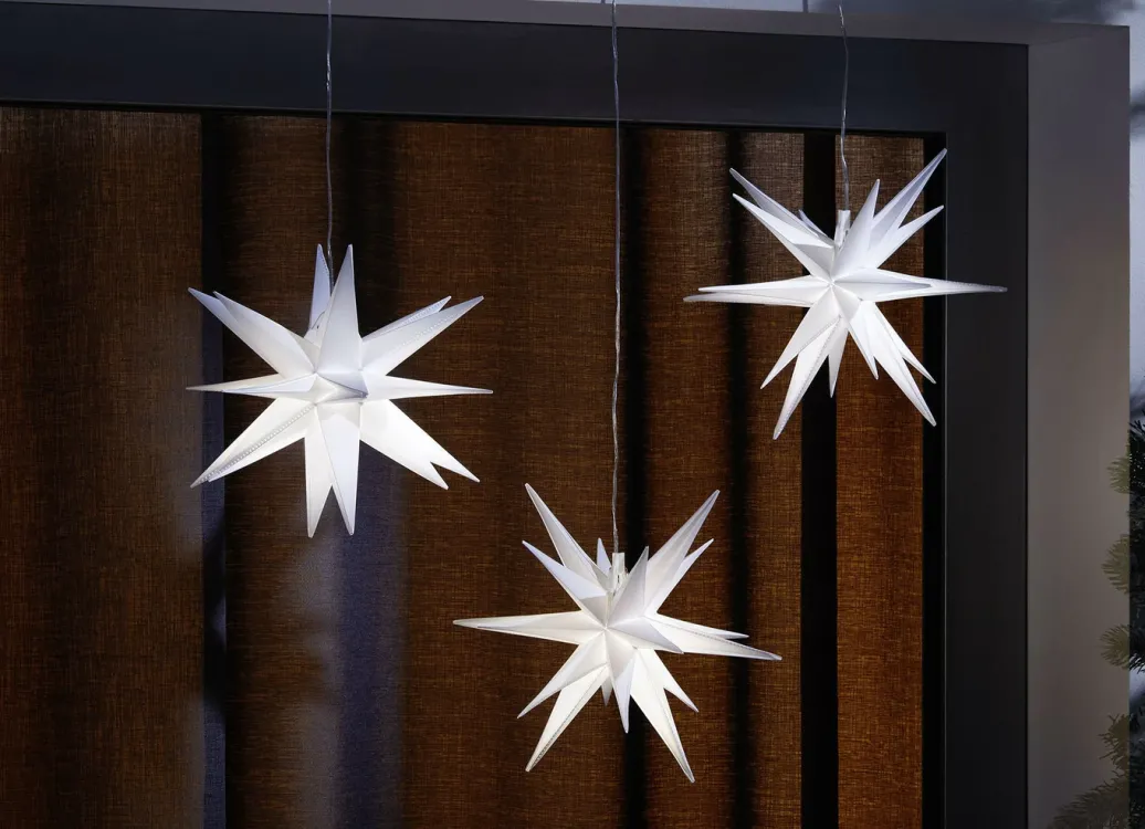 Außendekorationen>3er Set LED-Sterne, mit Timerfunktion