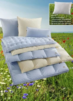 OBB Heimtextilien>Erstklassige Daunendecken-„Sonderserie blau & creme“ aus dem Schwarzwald