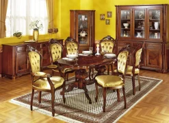 Möbel></noscript>Esszimmer-Möbel mit Wurzelholzfurnier