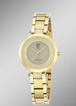 ETT Damenuhren>-Solar-Damenuhr mit Edelstahlbandgehäuse