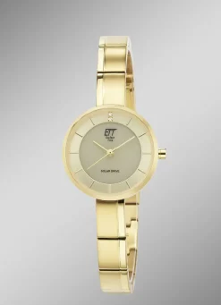 ETT Damenuhren>-Solar-Damenuhr mit Edelstahlbandgehäuse