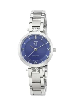 ETT Damenuhren></noscript>-Solar-Damenuhr mit Quarzuhrwerk