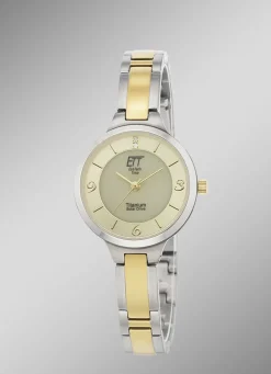 ETT Damenuhren>-Solar-Damenuhr mit Titanbandgehäuse