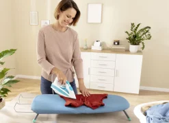 Bügeln>Faltbares Tischbügelbrett fürs schnelle Bügeln zwischendurch BLAU