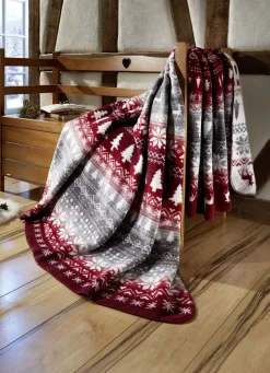 BORBO Weihnachtliche Dekorationen|Heimtextilien>Farbenfrohe Wohndecke BUNT