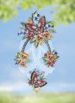 PLAUENER SPITZE Heimtextilien|Dekoration>Fensterbild Schmetterling aus BUNT