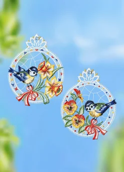 PLAUENER SPITZE Heimtextilien|Dekoration>Fensterbilder aus im 2er-Set BUNT