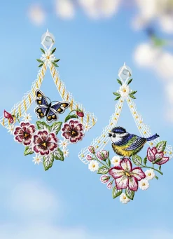 PLAUENER SPITZE Heimtextilien>Fensterbilder, 2er-Set