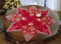 SCHÄFER Weihnachtliche Dekorationen|Tischdecken>Festliche Tisch- und Raumdekoration von Schäfer ROT