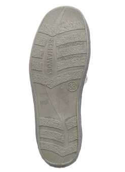 Schuhe|Damenschuhe></noscript>Floral bedruckter Wollfilz-Hausschuh GRAU