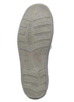 Schuhe|Damenschuhe></noscript>Floral bedruckter Wollfilz-Hausschuh GRAU