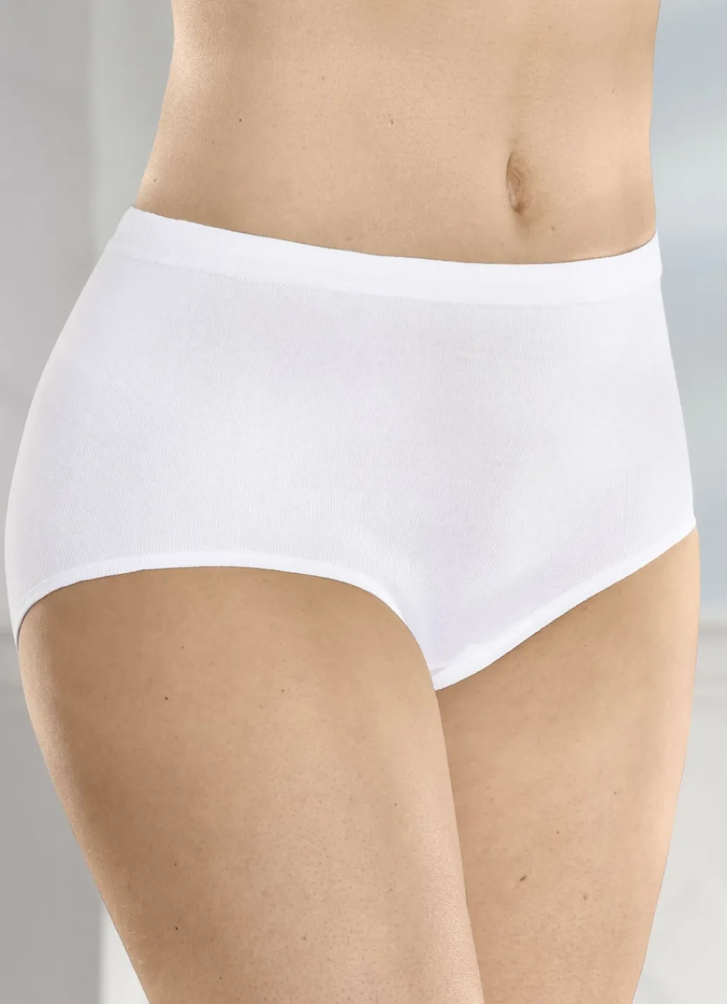 COMTESSA Damenwäsche|Wäsche>Fünderpack -Slips mit Gummizug im Bund WEISS