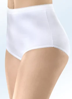 Wäsche>Fünferpack Slips mit BIO-Baumwolle WEISS