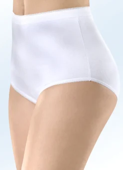 Wäsche>Fünferpack Slips mit BIO-Baumwolle WEISS