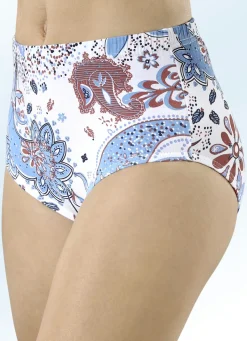 Wäsche|Damenwäsche>Fünferpack Slips mit buntem Druckdessin WEISS-BUNT