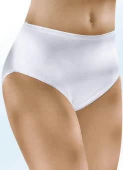 Wäsche|Damenwäsche>Fünferpack Slips mit elastischen Abschlüssen WEISS