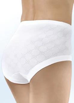 Wäsche|Damenwäsche>Fünferpack Slips mit Gummizug im Bund WEISS