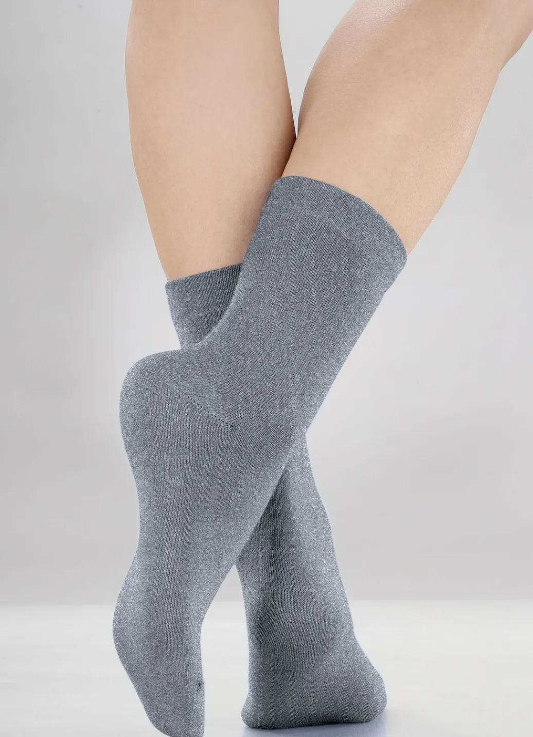 Wäsche|Damenwäsche>Fünferpack Socken mit druckfreiem Bund