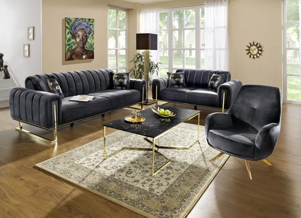 Möbel>Frei im Raum aufstellbare Polstermöbel mit stabilem Metallgestell