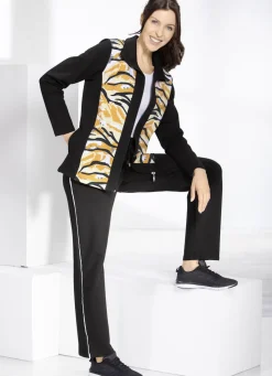 Homewear & Freizeitmode>Freizeitanzug mit Seitentaschen HONIG-SCHWARZ