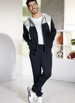 ATHLET SPORT Sport- & Freizeitmode>Freizeitanzug von „Athlet“ MARINE-WEISS-HELLGRAU MELIERT