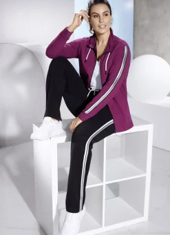 PLANTIER Homewear & Freizeitmode>Freizeitanzug von „“ BEERE-SCHWARZ