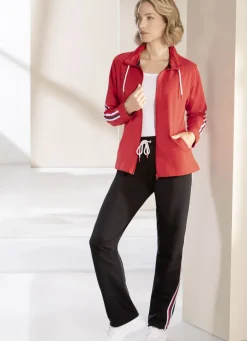 PLANTIER Homewear & Freizeitmode>Freizeitanzug von „“ ROT-SCHWARZ