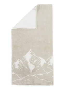 CAWÖ Heimtextilien>Frottier-Serie mit eingewebtem Bergpanorama