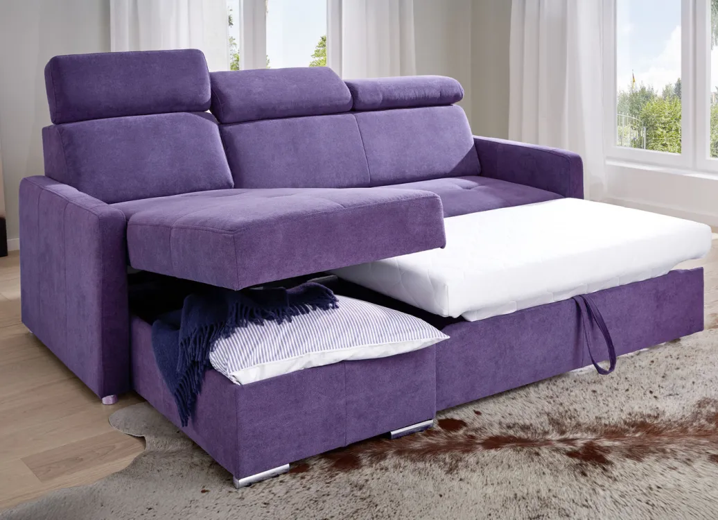 Möbel>Funktions-Polsterecke mit Bettkasten