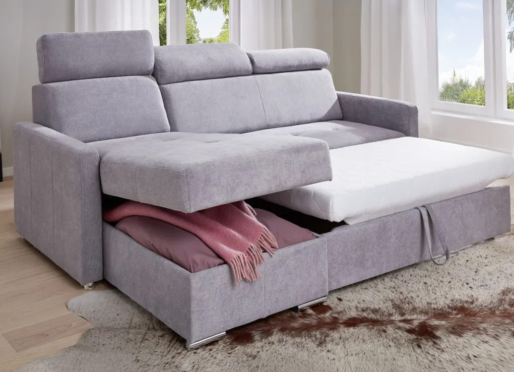Möbel>Funktions-Polsterecke mit Bettkasten