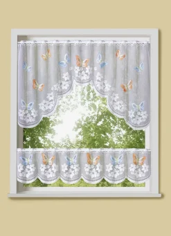 Heimtextilien>Gardinen-Set, 2-teilig WEISS-BUNT